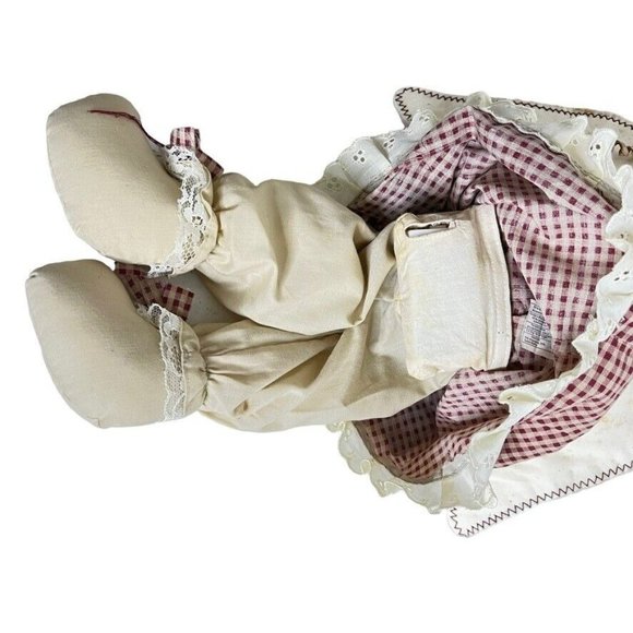 Quilted Treasures Angel Doll Christmas 16" Moveable Patchwork Music Light Works - Picture 15 of 15